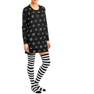 Women  Nightmare Before Christmas Jack Skellington Sleepshirt Socks Size S L NWT